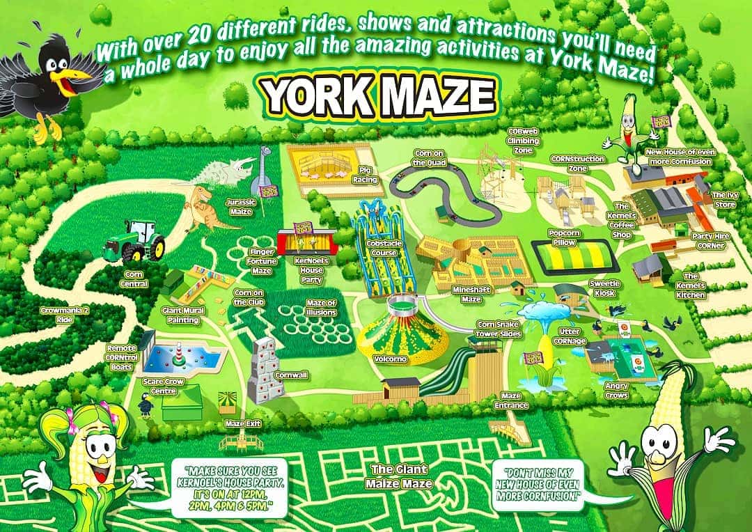 York Maze Map Days Out With Kids