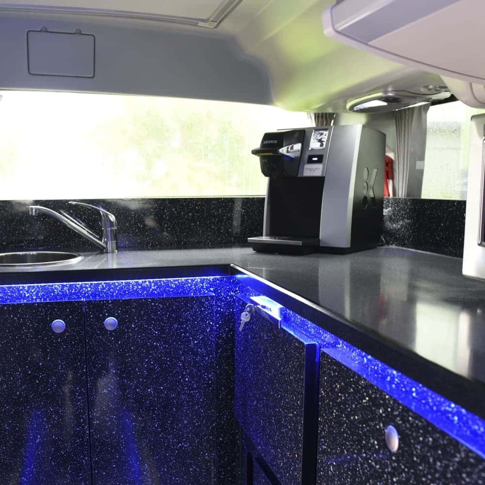 Nespresso Coffee machine on VIP coach